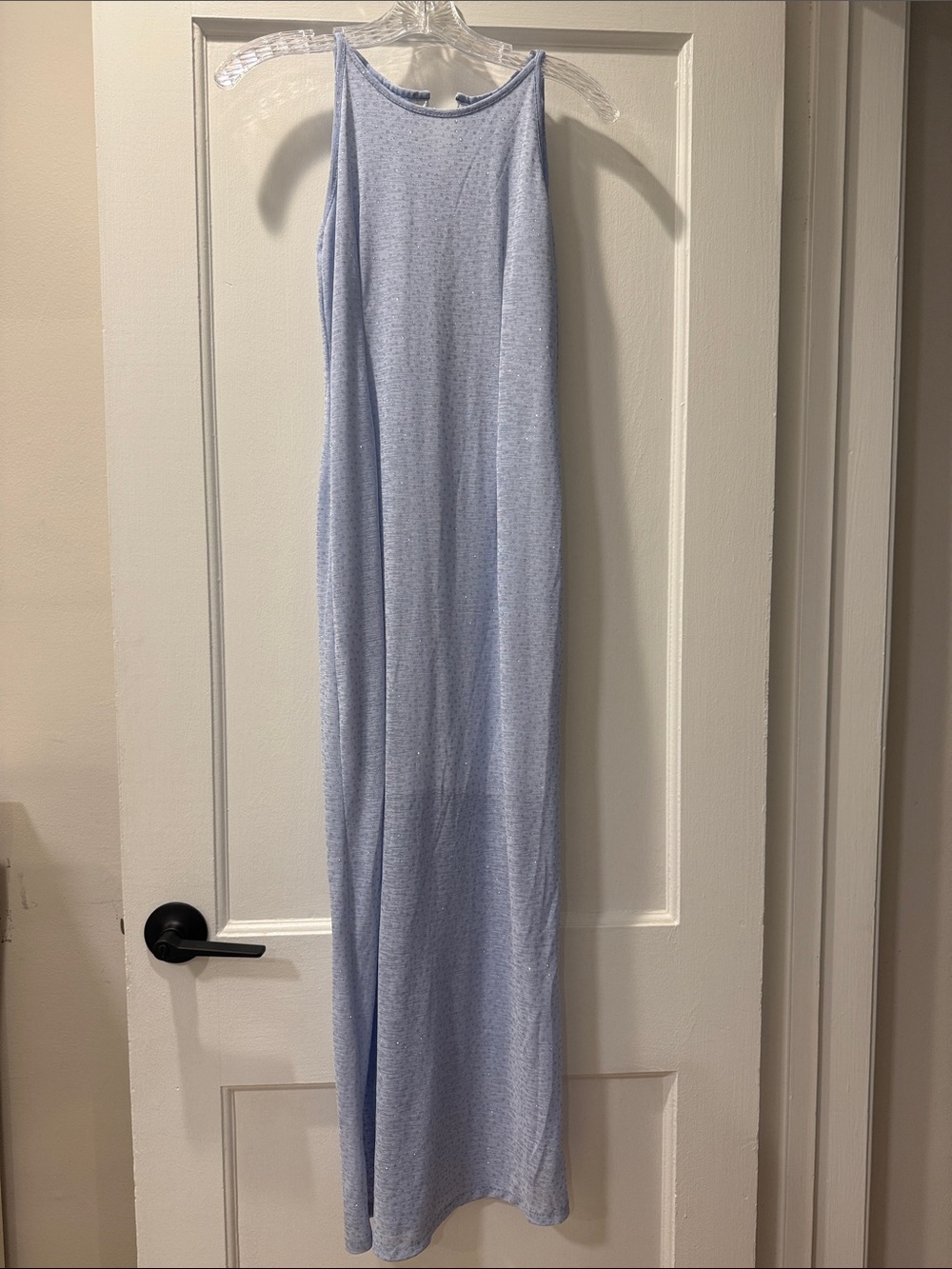 Light Blue Sleeveless Maxi Dress